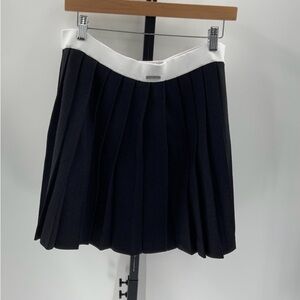 Michael Kors Cotton Blend NWOT Elegant Black and White Pleated Skirt SIZE XL